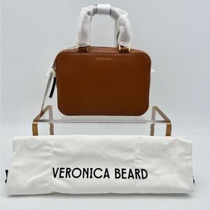 Veronica Beard NWT Boxy Top-Handle Bag Tan Hazel